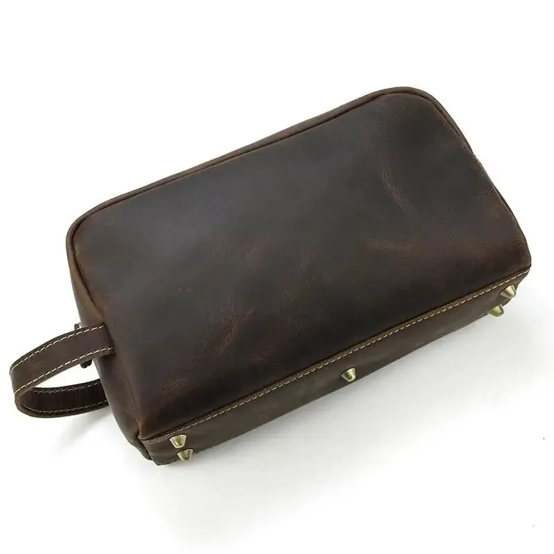 The Wanderer Genuine Leather Toiletry Bag