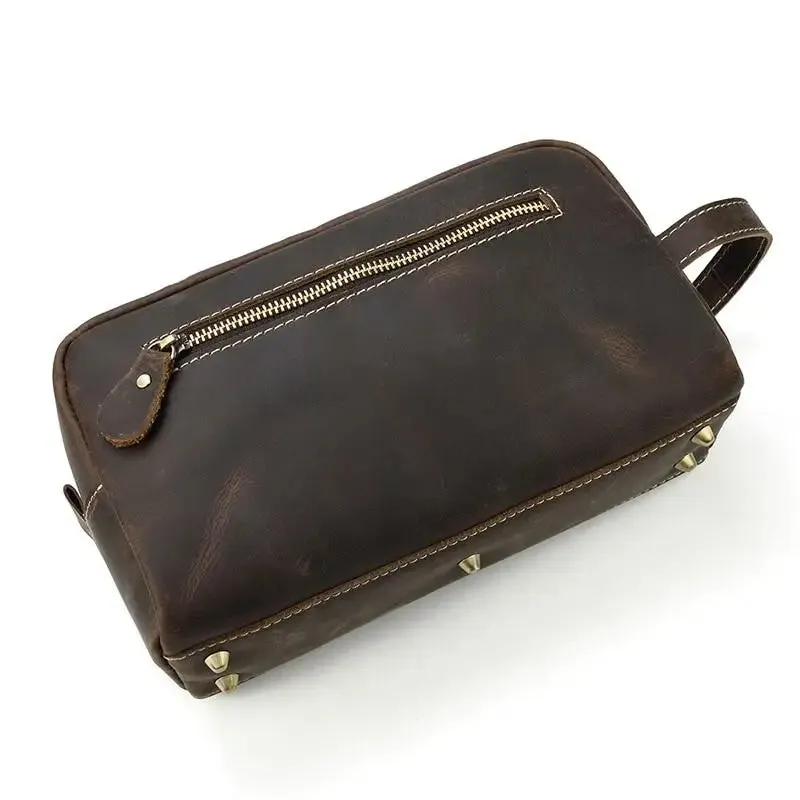 The Wanderer Genuine Leather Toiletry Bag