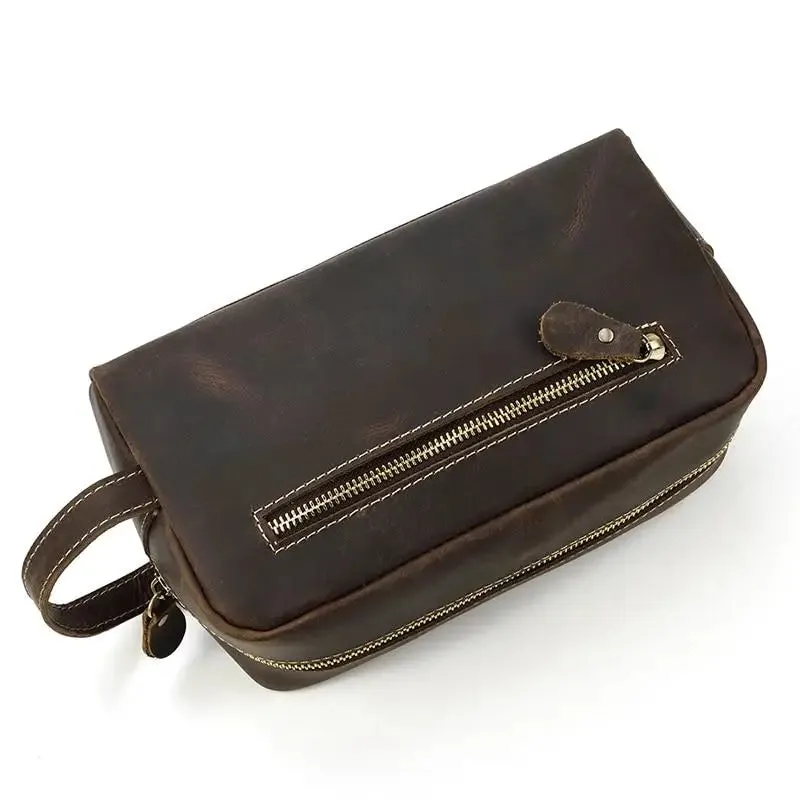 The Wanderer Genuine Leather Toiletry Bag