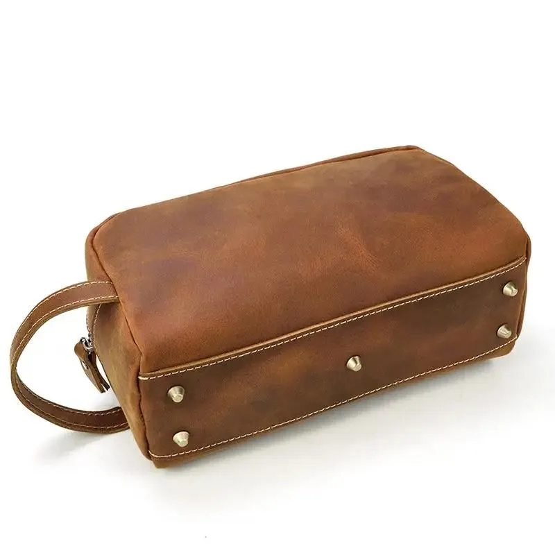 The Wanderer Genuine Leather Toiletry Bag