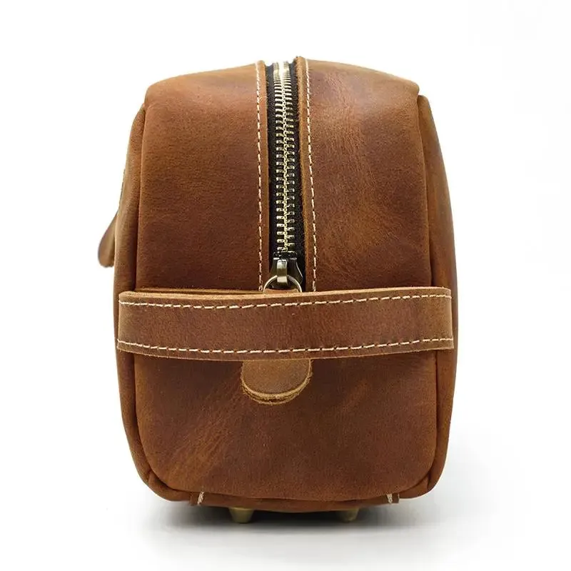 The Wanderer Genuine Leather Toiletry Bag