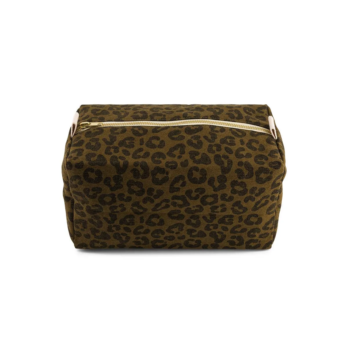 TOILETRY BAG - OLIVE LEOPARD PRINT