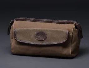 Ultimate Men's Leather Toiletry Bag: Vintage Waxed Canvas Toiletry Bag - Retro Shave Kit with Bonus Bag - Bayfield Bags