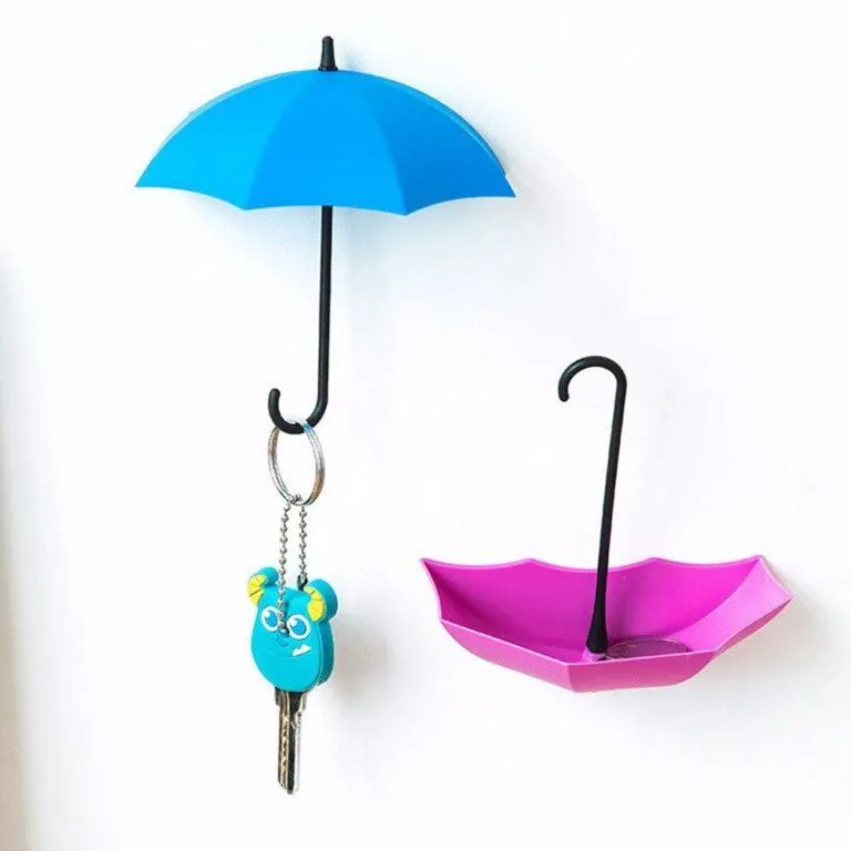 Umbrella Shape Wall Mounted Hooks, Wall Key Holder