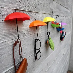 Umbrella Shape Wall Mounted Hooks, Wall Key Holder