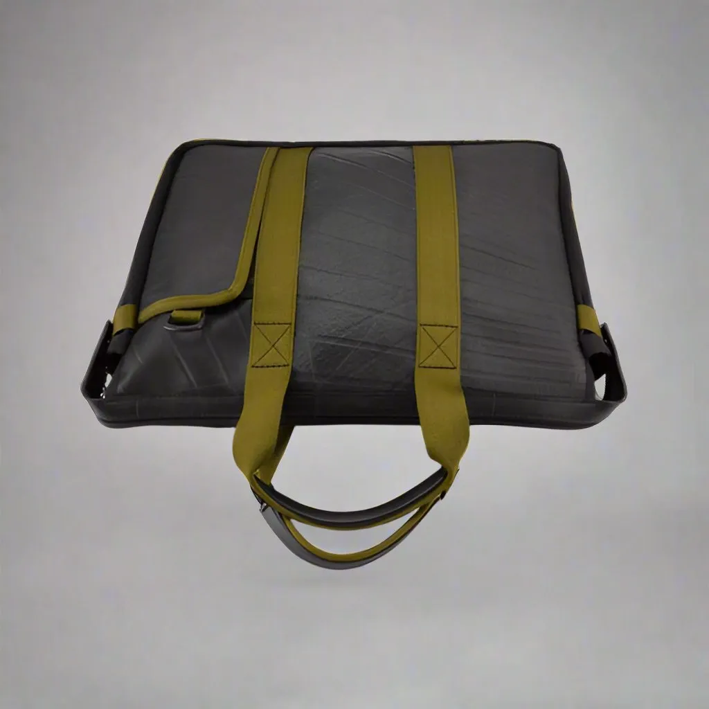 Upcycled Handmade Rubber Laptop Bag: Sustainable Style