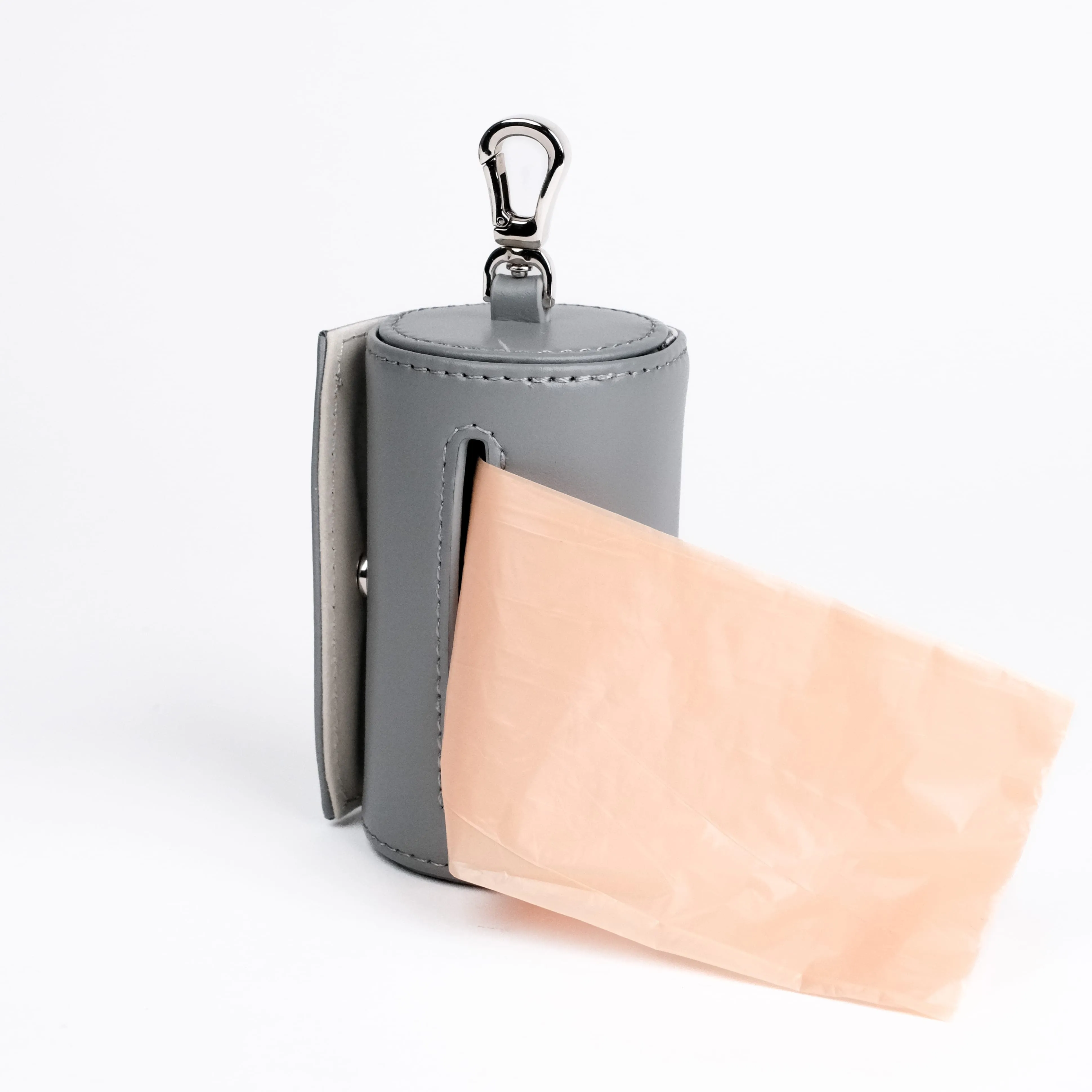 Vegan Leather Waste Bag Holder | Ash Grey