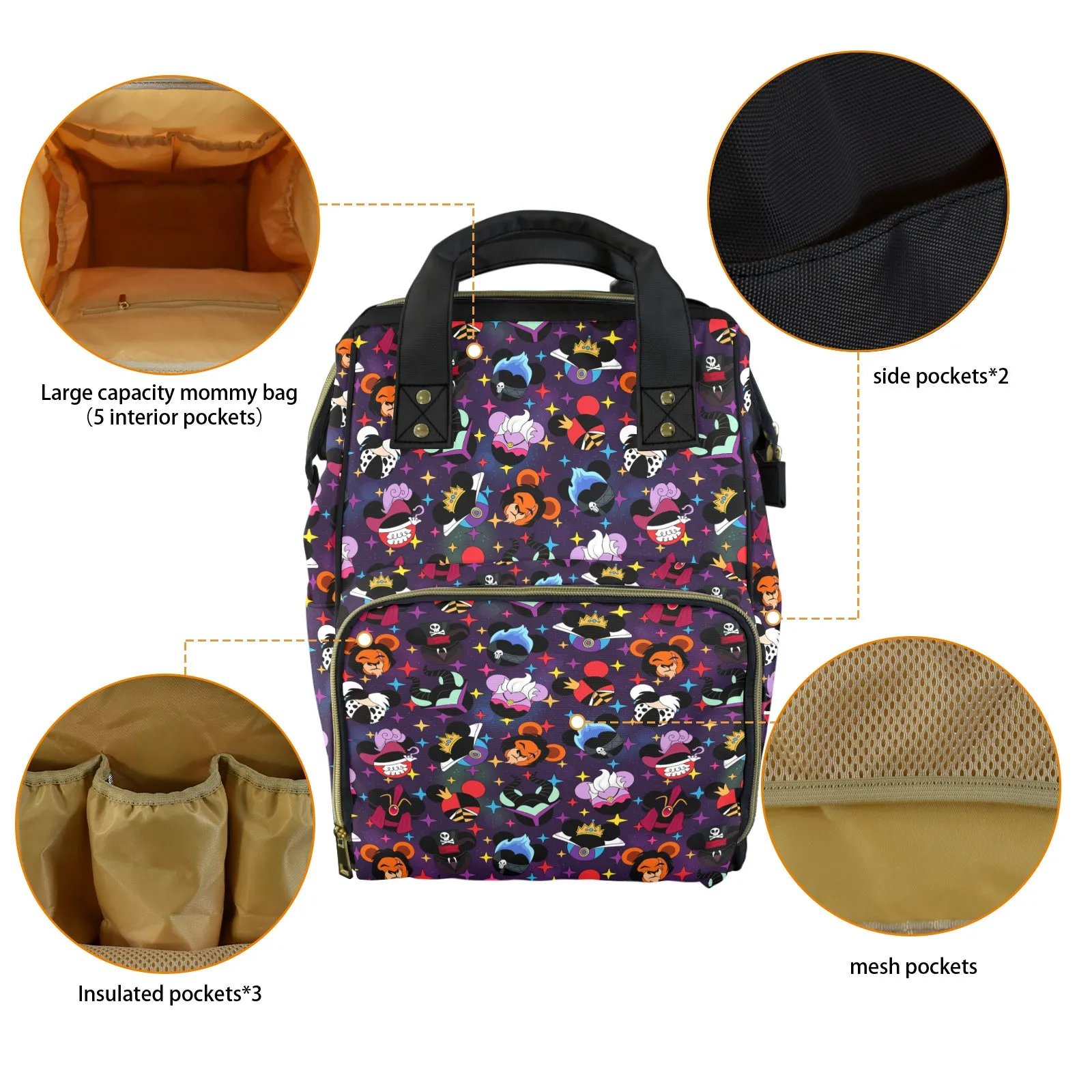 Villains Multi-Function Diaper Bag