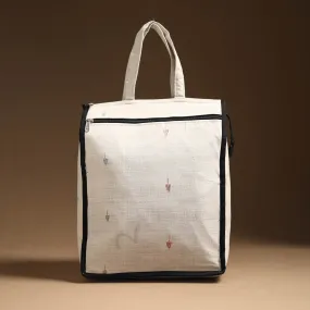 White - Handcrafted Cotton Shopping Bag 13